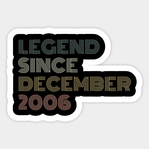 Legend Since December 2006 Sticker by BoomaFlowers22